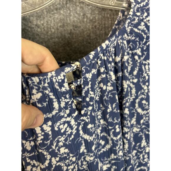 Cato Womens Bohemian Printed Blouse Size Large Cottage Core Romantic Stretch - Picture 5 of 9